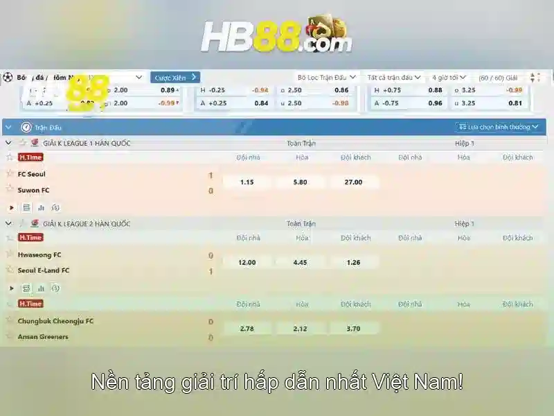 Giao diện thân thiện của HB88